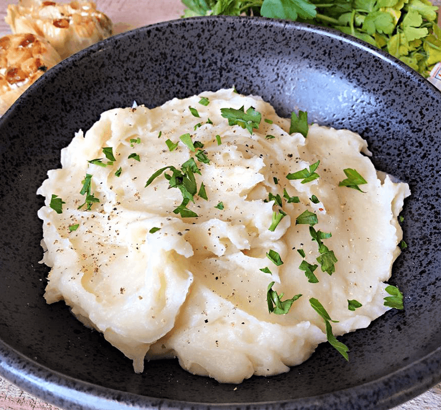 Leached Garlic Mashed Potatoes